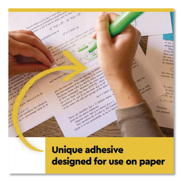 Transparent Notes, 2.88" x 2.88", Assorted Colors, 36 Sheets/Pad, 2 Pads/Pack