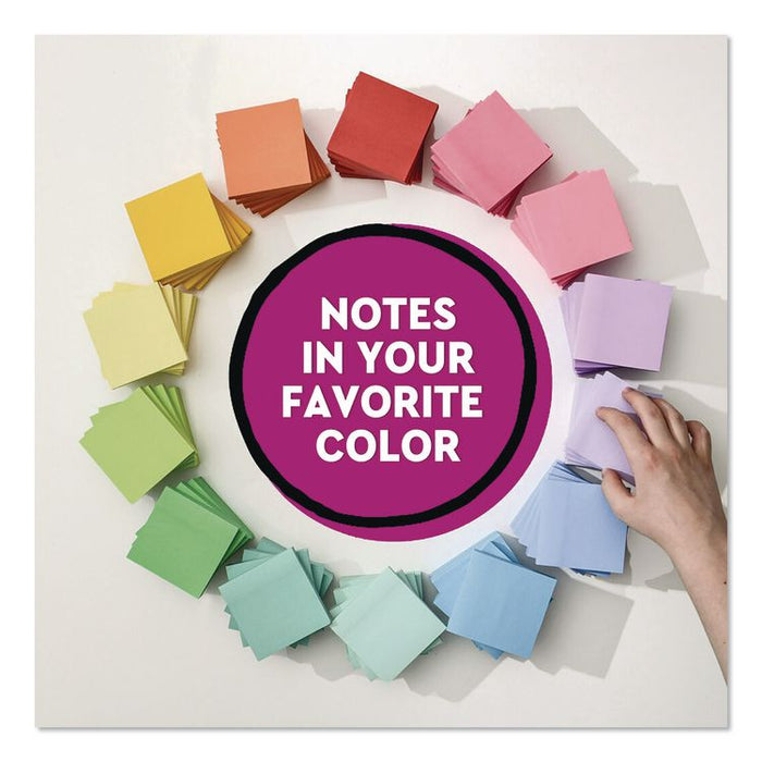 Pads in Energy Boost Colors, 3" x 3", Tropical Pink, 90 Sheets/Pad, 5 Pads/Pack