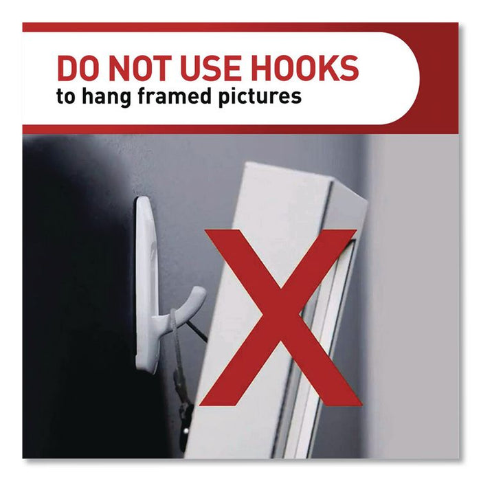 Large Utility Hooks, Plastic, White, Supports 5 lb, 6/Pack