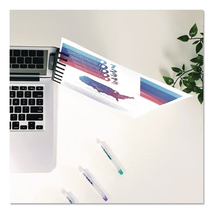 Monitor Document and Note Holder, Hold Up to 4 Legal Size Sheets, Plastic, Black