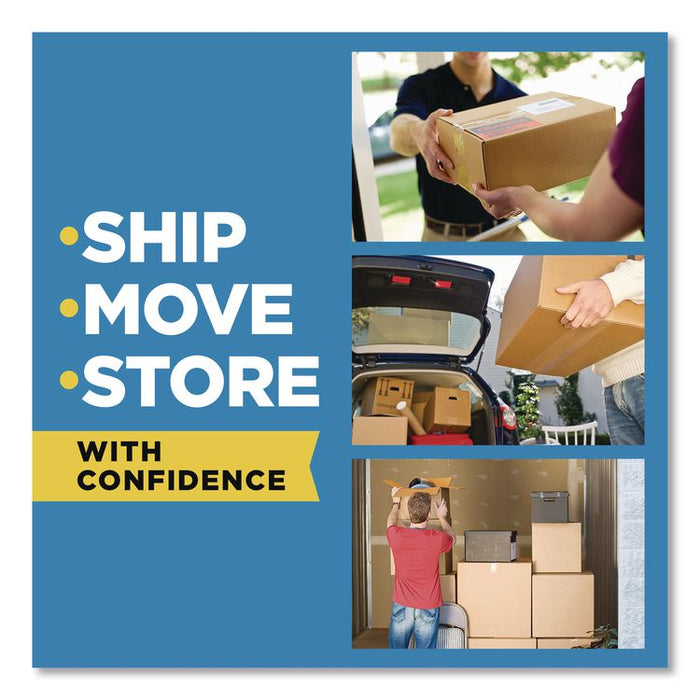 Heavy-Duty Packaging Tape with 2 Dispensers, 3"Core, 1.88" x 54.6 yds, Clear, 4 Rolls/Pack