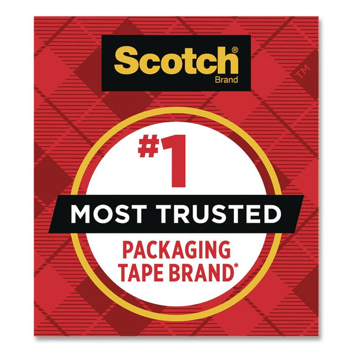 Heavy-Duty Packaging Tape with 2 Dispensers, 3"Core, 1.88" x 54.6 yds, Clear, 4 Rolls/Pack