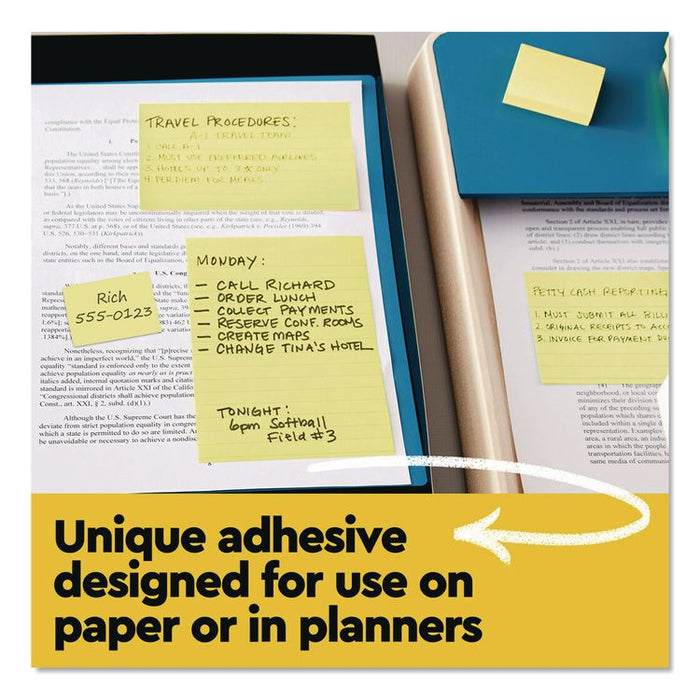 Original Pads in Canary Yellow, Note Ruled, 3" x 3", 100 Sheets/Pad, 18 Pads/Pack