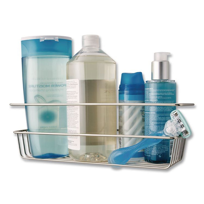 Bath Shower Caddy, 12.75 x 4.25 x 4, Satin Nickel