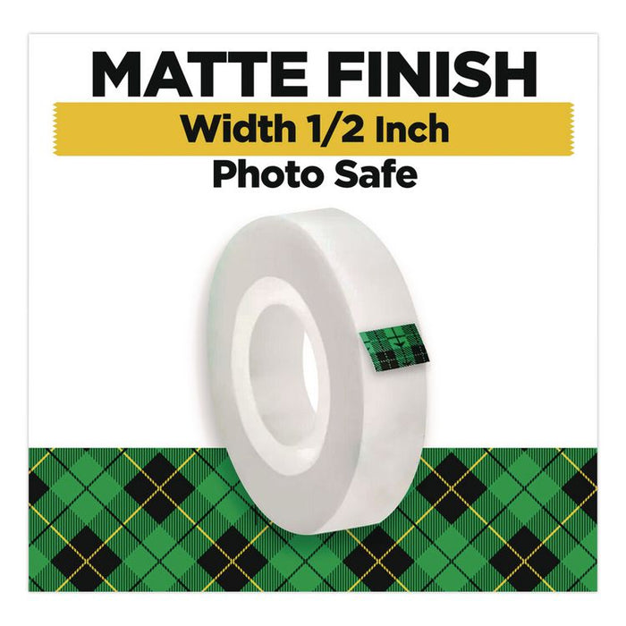 Magic Tape Refill, 1" Core, 0.5" x 36 yds, Clear, 12 Rolls/Pack