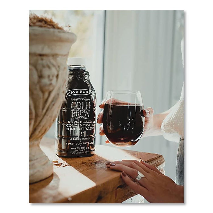Cold Brew Coffee Concentrate, Pure Black, 32 oz Bottle