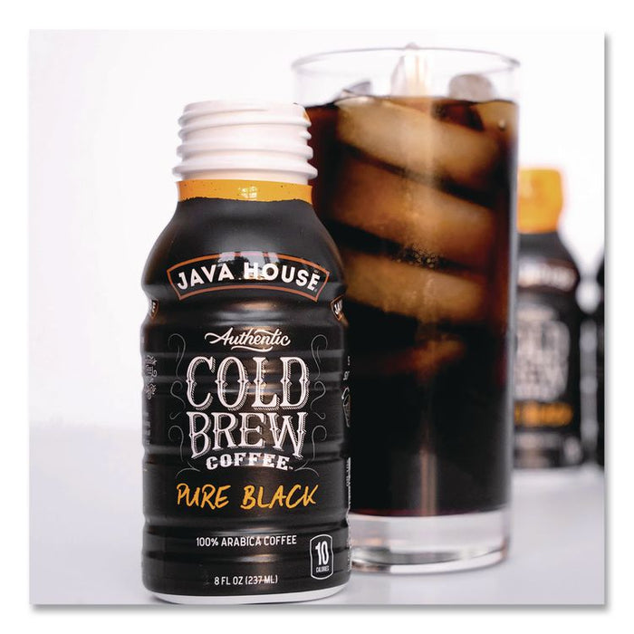 Cold Brew Coffee, Pure Black, 8 oz Bottle, 24/Carton