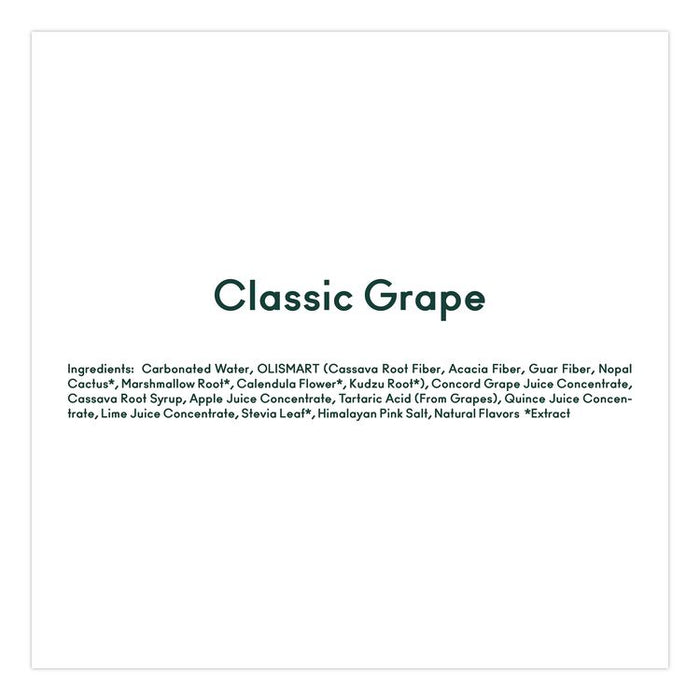 Prebiotic Soda, Classic Grape, 12 oz Can, 12/Carton