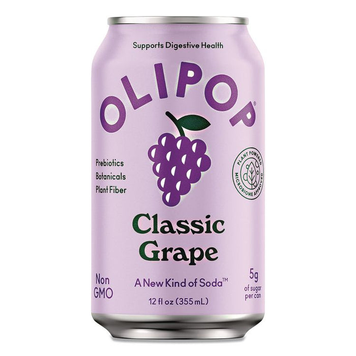 Prebiotic Soda, Classic Grape, 12 oz Can, 12/Carton