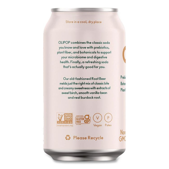 Prebiotic Soda, Root Beer, 12 oz Can, 12/Carton