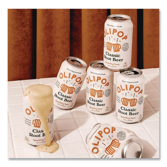 Prebiotic Soda, Root Beer, 12 oz Can, 12/Carton