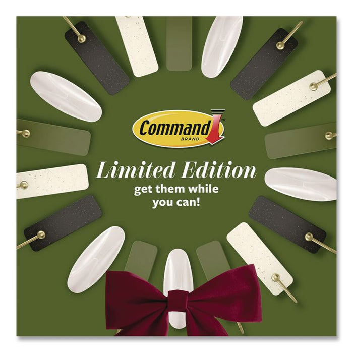 Limited Edition Decorative Hook Variety Pack, (8) Mini Spring Hooks, (2) Medium Hooks (Supports 3lb), Sage Green/Brass, 10/PK