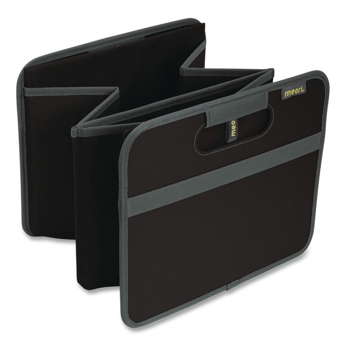 Classic Foldable Storage Box, Large, 2 Sections, 12.6 x 19.69 x 10.83, Lava Black