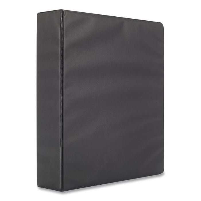 Round Ring Non-View Binder, 3 Rings, 2" Capacity, 11 x 8.5, Black, 12/Carton