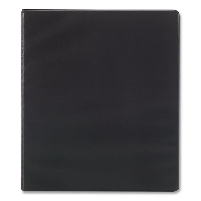 Round Ring Non-View Binder, 3 Rings, 2" Capacity, 11 x 8.5, Black, 12/Carton