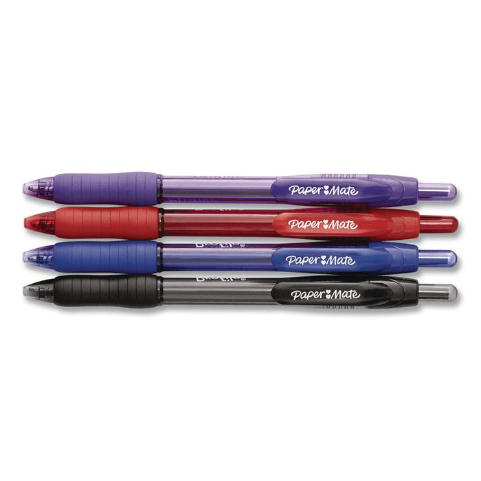 Profile Ballpoint Pen, Retractable, Bold 1.4 mm, Assorted Ink and Barrel Colors, 4/Pack