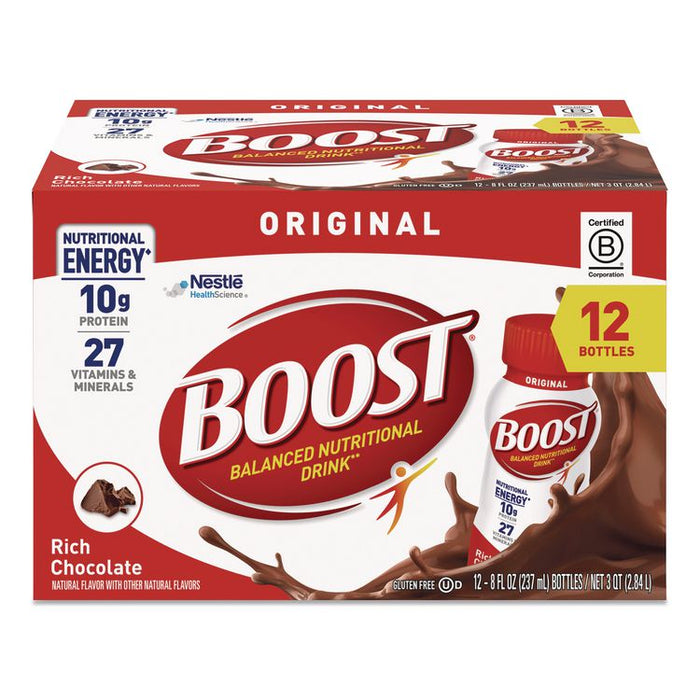 Original Nutritional Drink, Rich Chocolate, 8 oz Bottle, 24/Carton