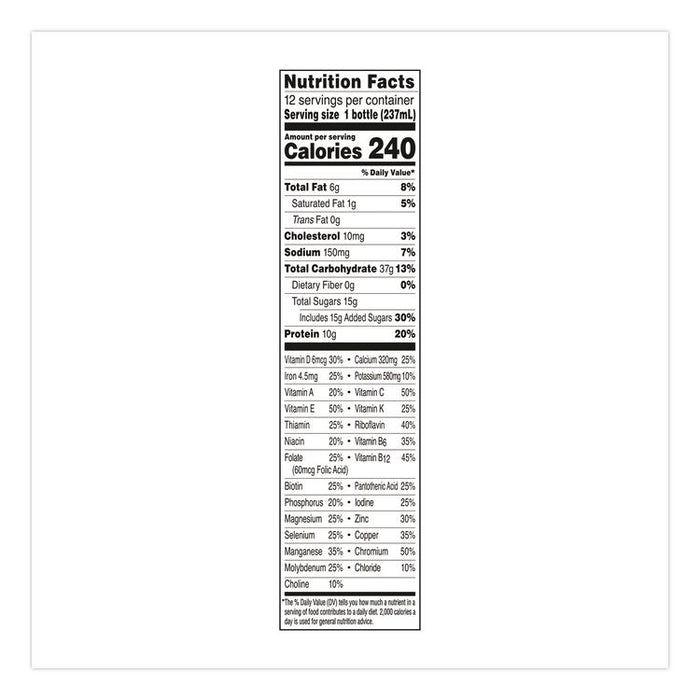 Original Nutritional Drink, Rich Chocolate, 8 oz Bottle, 24/Carton