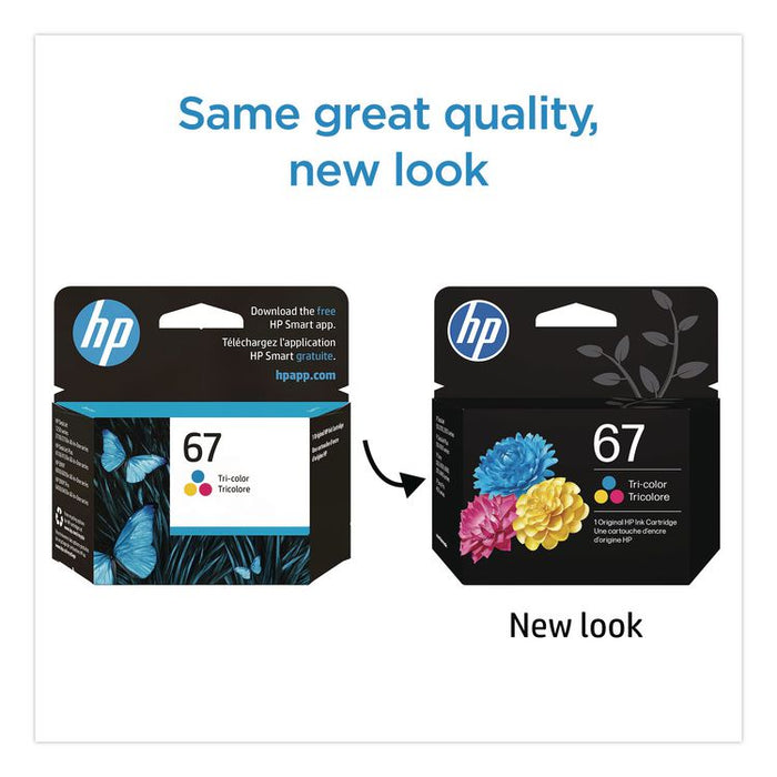 HP 67, (3YM55AN) Tri-Color Original Ink Cartridge