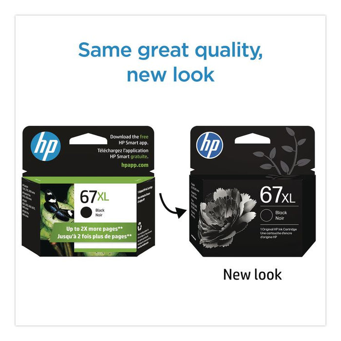 HP 67XL, (3YM57AN) High-Yield Black Original Ink Cartridge