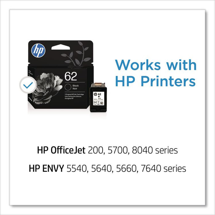 HP 62, (C2P04AN) Black Original Ink Cartridge