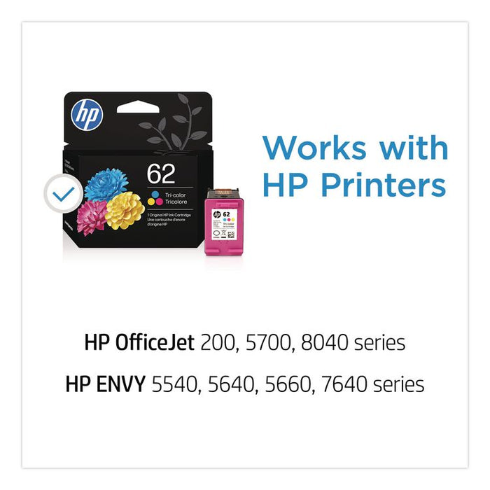 HP 62, (C2P06AN) Tri-Color Original Ink Cartridge