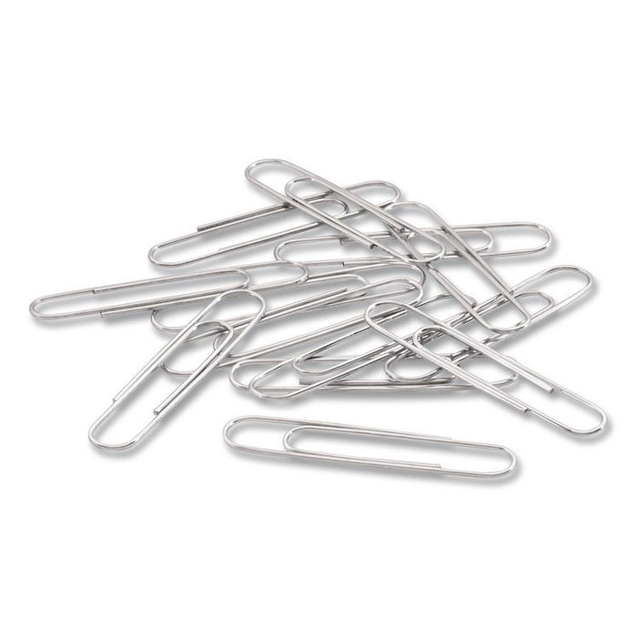 Recycled Paper Clips, Jumbo, Smooth, Silver, 100 Clips/Box, 10 Boxes/Pack