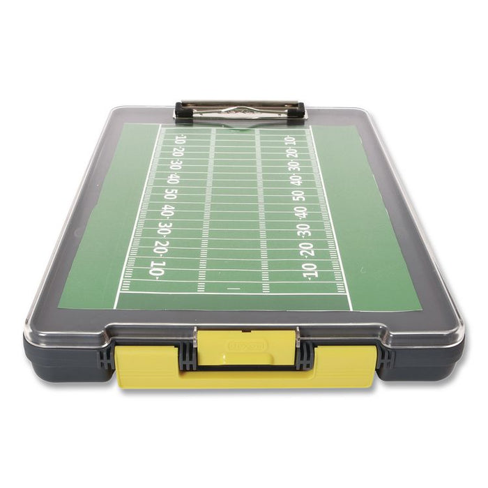ClearView Clipcase Storage Clipboard, 0.35" Clip Capacity, Holds 8.87 x 12.25 Sheets, Gray/Yellow