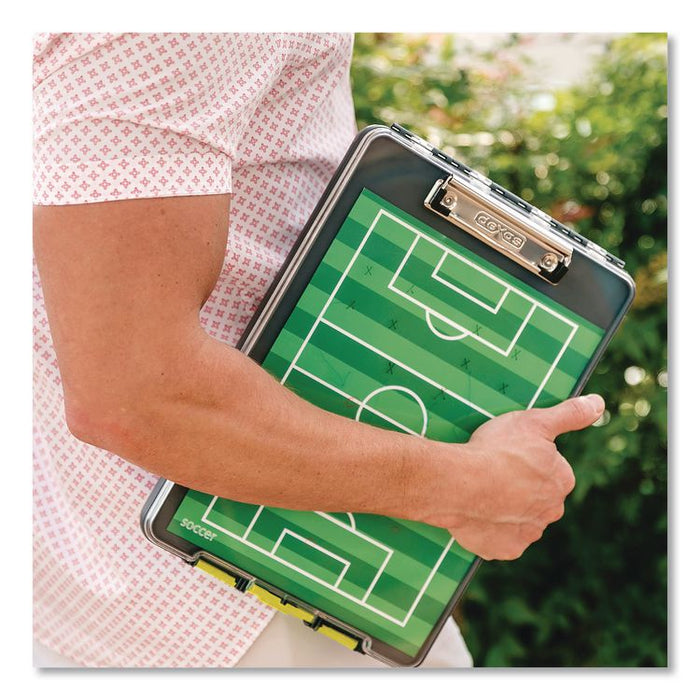 ClearView Clipcase Storage Clipboard, 0.35" Clip Capacity, Holds 8.87 x 12.25 Sheets, Gray/Yellow