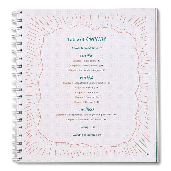 Guided Journal: Practice Makes Purpose by Melissa Bernstein and Shiri Mund, PhD, Green Tree Cover, (90) Sheets