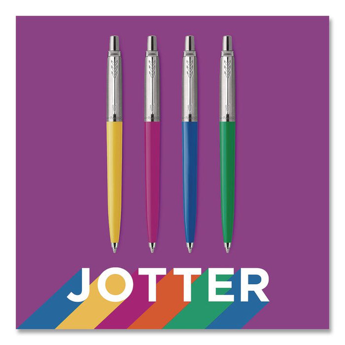 Jotter Ballpoint Pen, Spirit of the 1990s Collection, Retractable, Medium 0.7 mm, Black Ink, Assorted Barrel Colors, 4/Pack
