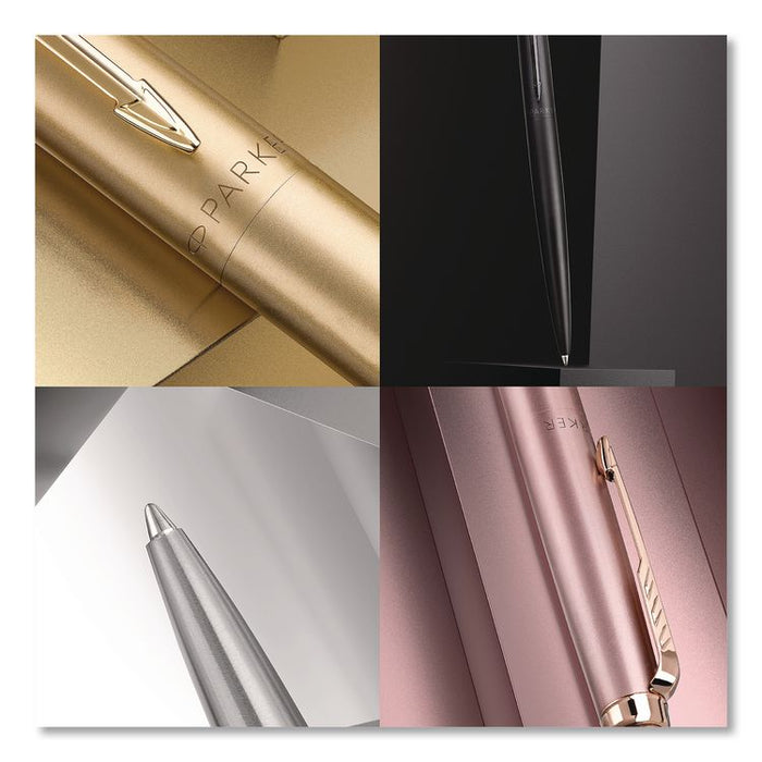 Jotter XL Ballpoint Pen, Monochrome Collection, Retractable, Medium, Blue Ink, Matte Black Barrel
