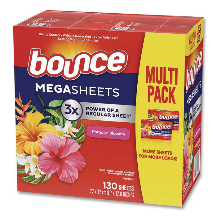 Fabric Softener Sheets, Paradise Blossom Scent, 130 Sheets/Pack