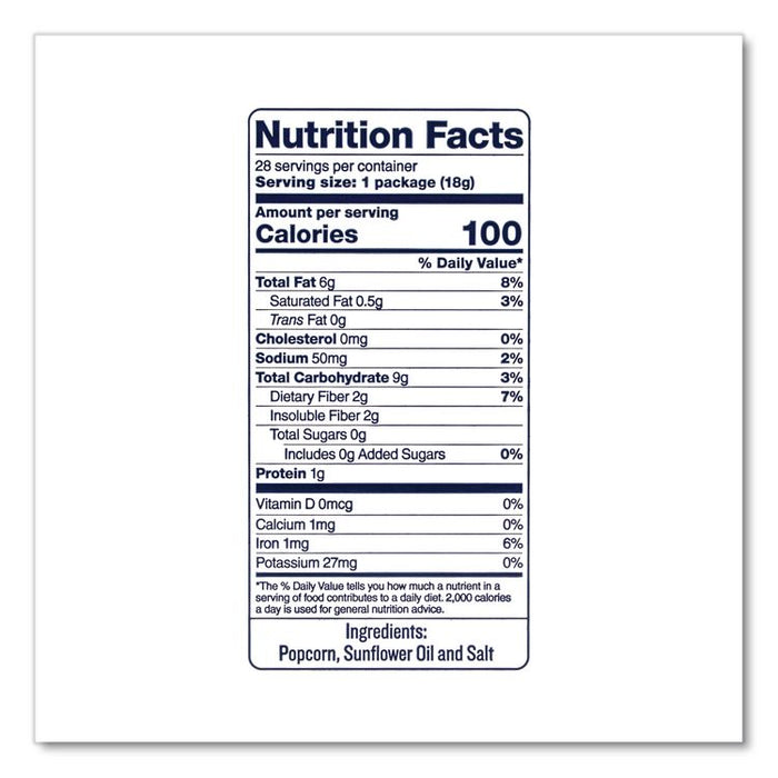 Popcorn, Original, 0.65 oz Bag, 28/Carton