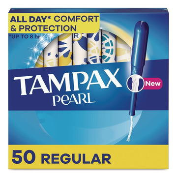 Pearl Tampons, Regular Absorbency, 50/Pack
