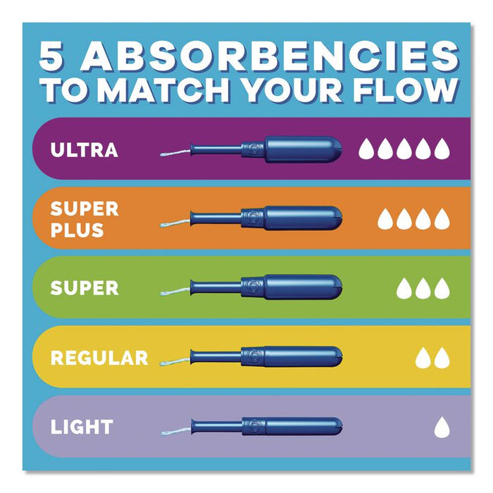 Pearl Tampons, Light/Regular/Super Absorbency, 47/Pack