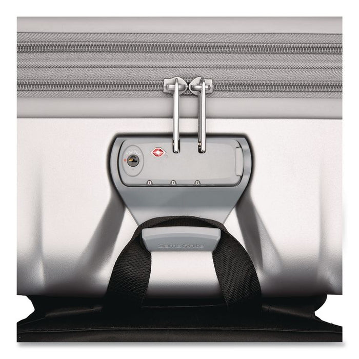 Opto 3 Hardside Spinner Suitcase, 13.58 x 9.25 x 19.29, Silver