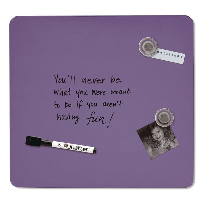Tin Dry Erase Board, 11.5 x 11.5, Randomly Assorted Color Surface