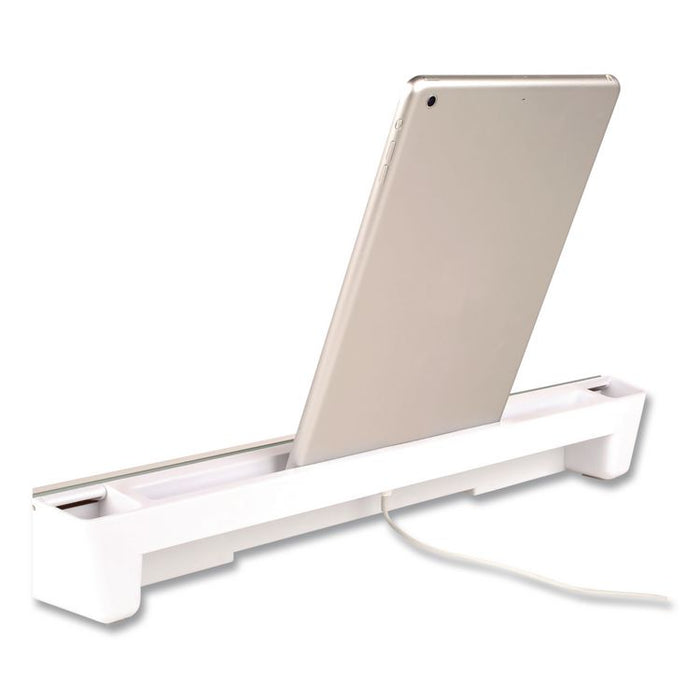 Flip-Top Glass Dry Erase Desktop Pad, 18 x 6, White Surface