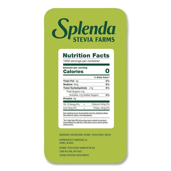 Stevia Sweetener Pack, 0.04 oz, 1,000/Carton