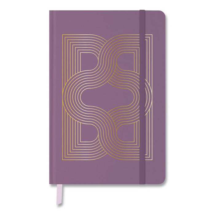 Hardcover Journal, (3) Elegant Geo Gold-Foil Patterns, Medium/College Rule, Assorted Colors, (64) 8.25 x 5.5 Sheets, 3/Pack