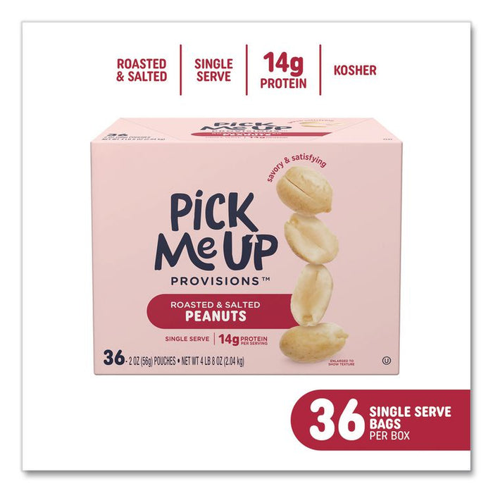 Roasted and Salted Peanuts, 2 oz Pouch, 36/Box