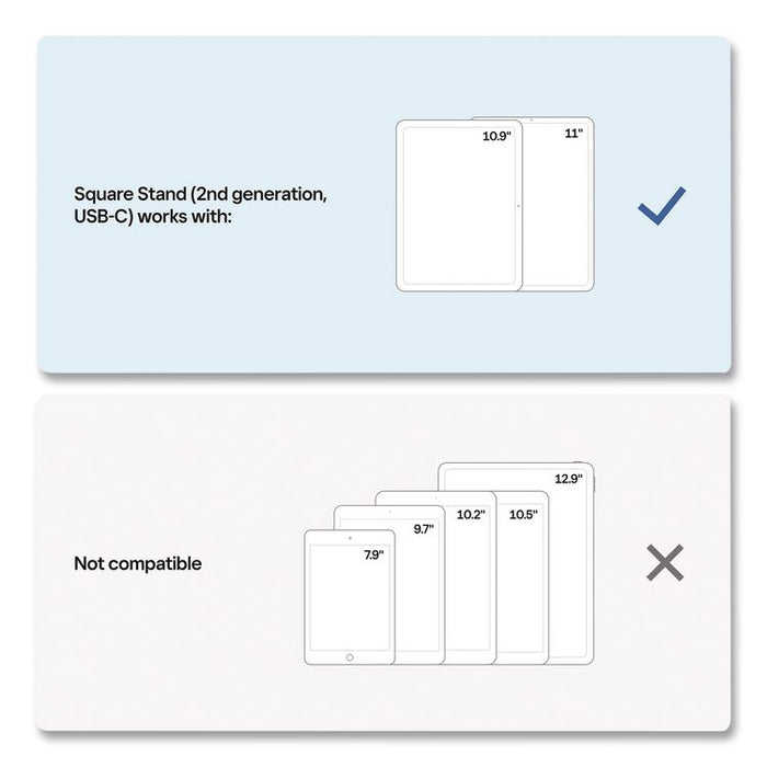 2nd Generation POS Stand, 7.75 x 12.6 x 9.5, White