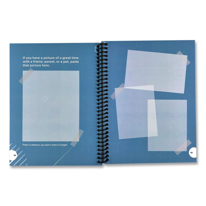Focusing on Your Journey: A Guided Anxiety Journal for Young Adults by Angela Stephens, Blue Cover, (49) 8 x 6 Sheets