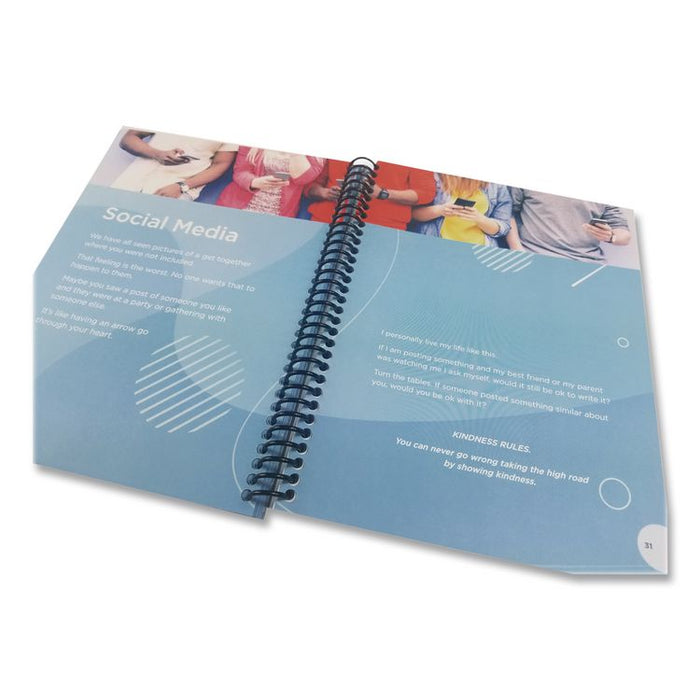 Focusing on Your Journey: A Guided Anxiety Journal for Young Adults by Angela Stephens, Blue Cover, (49) 8 x 6 Sheets
