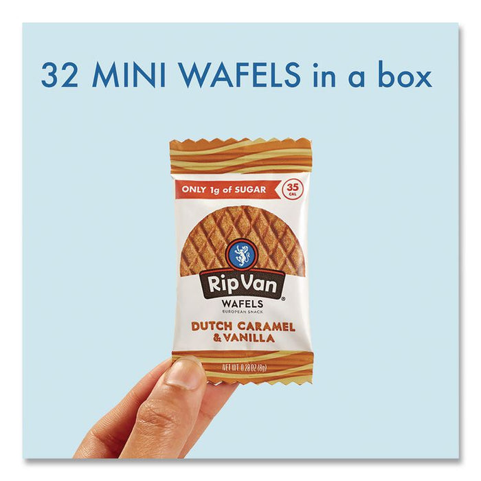Minis Dutch Caramel and Vanilla Wafels, 0.28 oz Packet, 32/Box