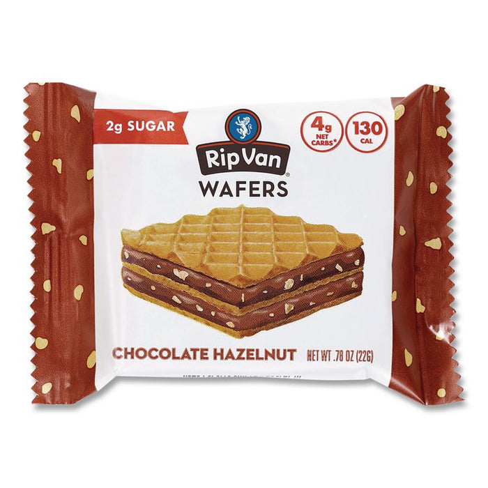 Wafers, Chocolate Hazelnut, 0.78 oz Packet, 16/Box