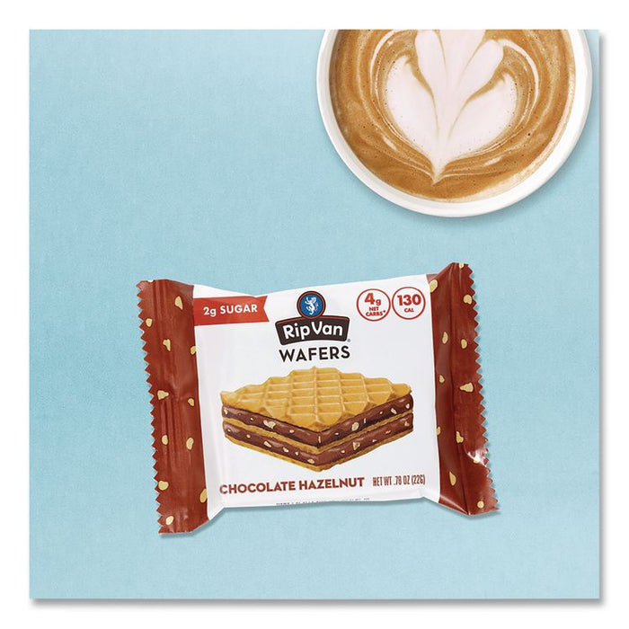 Wafers, Chocolate Hazelnut, 0.78 oz Packet, 16/Box