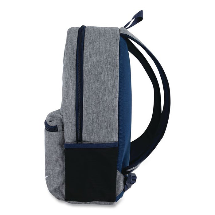 Dual Logo Laptop Compatible Backpack, Fits Devices Up to 16", 14 x 6 x 17.5, Gray/Black