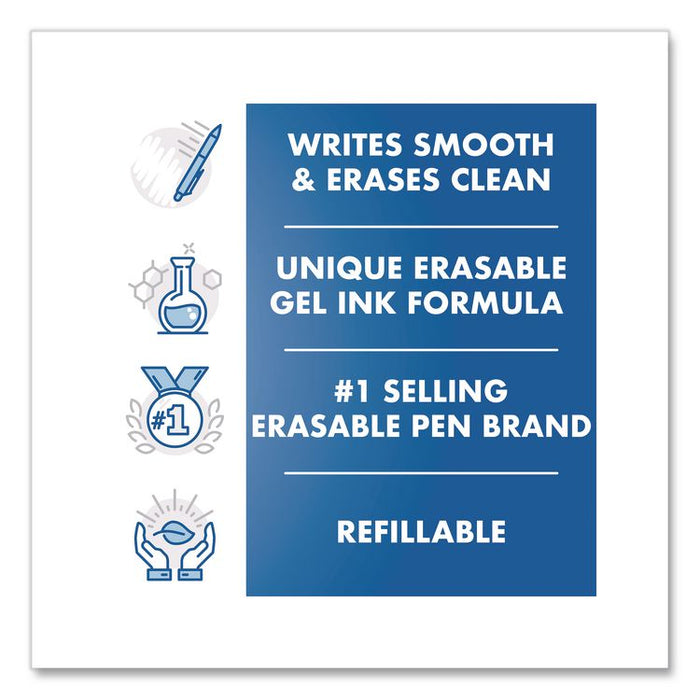 FriXion Ball Clicker Erasable Gel Pen, Retractable, Extra-Fine 0.5 mm, Assorted Ink and Barrel Colors, 7/Pack